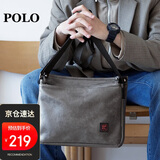 POLO单肩包男士商务斜挎包男休闲手机包iPad包男包横款运动挎包男