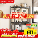 溢彩年华厨房置物架落地烤箱架货架储物架多层收纳架【70*40*135cm】6141