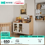 林氏家居餐边柜北欧现代简约客厅茶水柜家用多功能收纳储物碗柜实木脚 高脚款|T9餐边柜1.2米