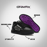 ON MAX明星同款小帆船板鞋春季厚底增高休闲鞋子潮流百搭男鞋黑色41码