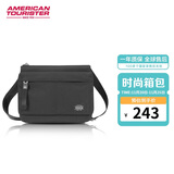 美旅箱包单肩斜挎包时尚休闲挎包通勤旅行包腰包NM2 黑色
