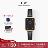 丹尼尔惠灵顿（DanielWellington）DW小方表手表女表黑色皮带简约黑盘欧美手表生日礼物DW435