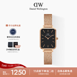 丹尼尔惠灵顿（DanielWellington）DW小方表女表金色钢带全新简约黑盘欧美手表生日礼物DW432