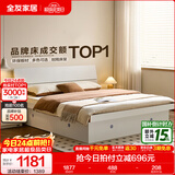 全友家居现代简约高箱储物收纳床主卧1.8米x2米双人大床家具政府补贴 【暖白色 | 储物】单床 1.8x2米【爆款+性价比超高】