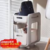 安尔雅移动书包架桌边办公室收纳推车置物架学生桌面文具储物架带轮子