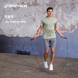 迪卡侬（DECATHLON）跳绳成人中考儿童学生男女燃脂健身减肥绳子EYE1 3M基础款水晶黑(圆型握把）