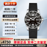浪琴（LONGINES）【99新京东正品】浪琴男士手表康卡斯系列奢侈品牌送礼300米防水夜光自动机械运动休闲石英瑞士世界名表 【41石英黑】后配胶带扣L3.740.4.56.6