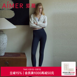 爱慕打底裤保暖轻塑修身高弹提臀高腰内里起绒抗菌外穿打底裤AM828981 石墨灰54Q 155-160