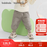 巴拉巴拉童装宝宝羽绒裤高腰护肚长裤男女童2025冬装保暖裤子208425108208