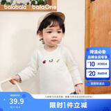 巴拉巴拉balaOne儿童t恤男女宝长袖上衣打底衫2025秋装弹力萌208325100201