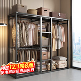 安尔雅简易衣柜开放式橱柜多功能家用卧室出租房衣物收纳柜150款