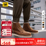 CAT卡特马丁靴工装靴男鞋经典款BRAVADO轻户外复古时尚牛皮机车靴 浅棕P724049 41