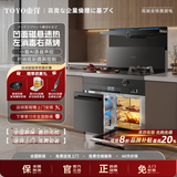 TOYO東洋（日本）家用集成灶烟灶消蒸烤一体灶纯电气电两用一体式蒸烤箱大容量消毒蒸烤 凹面电磁炉【900】左电右气-语音体感+左消右蒸烤 天然气12T