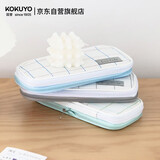 国誉（KOKUYO）格子印象·笔袋·NOViTA-R 蓝红中号200×95×50mm WSG-PCL22BR