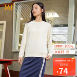 361°卫衣女士秋冬季运动休闲舒适宽松圆领长袖套头上衣662334801D-1
