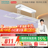 好太太（Hotata） 电动晾衣架智能自动升降晒被阳台晾衣架室外衣服架伸缩晾衣杆 【46孔大晒量】D11-Z白色T