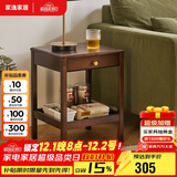 家逸实木边几沙发边柜角几卧室带抽床头柜简约小桌子茶几创意边桌