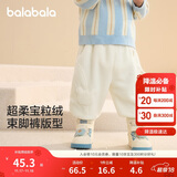 巴拉巴拉宝宝裤子男童长裤女童加绒裤2024冬装运动裤摇粒绒潮208424108205