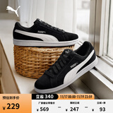 彪马（PUMA）复古休闲黑白薄底板鞋男女款经典低帮运动鞋SMASH 361730 黑色-白-01 37.5
