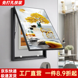 柳莺花燕 轻奢电表箱装饰画竖款现代简约弱电箱电盒子空开箱配电箱遮挡挂画 时运亨通 竖版80X60遮挡70X50表箱 液压款