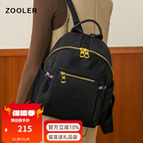 朱尔女款背包轻便牛津布实用包包女包双肩包女大容量背包女书包 黑色【轻便牛津布防泼水】