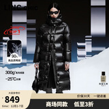 金羽杰明星同款冬季加厚保暖黑金羽绒服女长款新潮轻暖面包服Y23806208Y