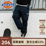 dickies休闲裤 男女同款新复古回潮印花多口袋束口工装裤百搭8 深海军蓝 30