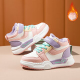 SNOOPY史努比童鞋儿童运动鞋男女童冬季保暖二棉高帮板鞋7957白粉紫35