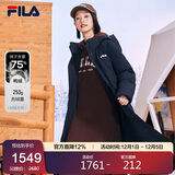 FILA 斐乐官方女子羽绒服冬季保暖时尚中长款保暖运动羽绒服