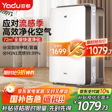 亚都（YADU）空气净化器 办公室家用净化器 除甲醛细菌雾霾过敏源流感 KJ600G-S5Pro