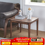 青春潮 实木角几 北美黑胡桃木边几 客厅方几 简约方形实木边角几 59*59*50cm