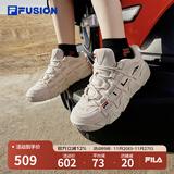 FILA斐乐篮球鞋女鞋休闲鞋老爹鞋复古运动鞋鞋子球鞋面包鞋 燕麦色-OM 40