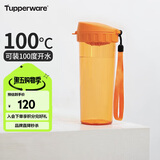 特百惠（Tupperware）茶韵500ML塑料杯男女士学生夏季运动水杯子户外便携大容量 橘花橙