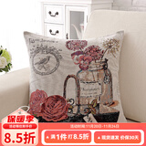 钟爱一生抱枕含芯靠垫办公室靠枕午睡腰枕卡通印花汽车床头靠垫 花瓶 45cm*45cm 含枕芯