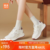 海澜之家（HLA）运动休闲鞋女秋冬百搭小白阿甘鞋轻便老爹鞋HDAYXW1CDQ036 米红35