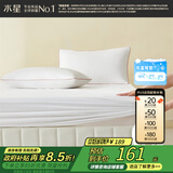 水星家纺床护垫防水隔脏床垫保护套A类床笠式床垫双人薄床垫子1.5x2米-白