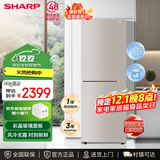 SHARP夏普冰箱 双开两门风冷无霜租房小型家用小型电冰箱 大冷冻 钣金面板 无边框悬浮设计冰箱以旧换新 246升(高1743mm宽545mm深644mm)