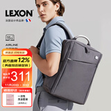 乐上（LEXON）双肩包商务笔记本电脑包14/15.6/16英寸旅行背包时尚男士书包灰色