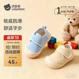 贝肽斯宝宝室内鞋秋冬款男女童1-3岁学步鞋保暖防滑地板鞋软底步前鞋子 蓝色【保暖防滑抗菌升级款】 17 内长13.1cm建议脚长11.5-12.5cm