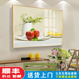 铃桐餐厅画单联画客厅挂画单幅装饰画水果壁画房间墙画酒店玄关有框画 06款高清冰晶面 40*60厘米[金色]铝合金外框