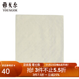 雅戈尔（YOUNGOR）方巾男士提花方巾涤丝顺滑新品商场同款丝巾 香槟色 散装(30cm*30cm)