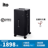 ITO行李箱男女拉杆箱20登机箱拉链万向轮箱子商务密码箱24寸旅行箱 【TRUNK】炭黑 30英寸 【出国留学旅行】