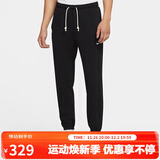 耐克（NIKE）男运动裤 春秋针织束脚休闲裤 舒适卫裤 CK6366-010 黑 M