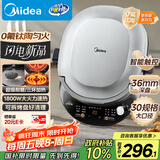 美的（Midea）电饼铛 电饼档 双面加热煎烤机烙饼锅 早餐机 加大加深三明治机煎饼薄饼机钛陶0氟匀火烤盘JKC3083