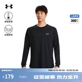 安德玛（UNDERARMOUR）DFO男子圆领运动休闲长袖T恤1302355 黑色001 XL