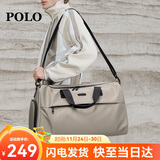 POLO旅行包男手提包男士行李包健身包大容量商务出差运动行李袋灰色