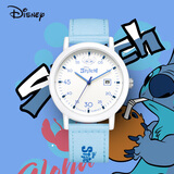 迪士尼（Disney）学生手表史迪奇带日历帆布带石英表初中高中生小学生儿童防水手表