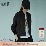 日着（rizhuo）日着原创设计女装2025秋新款城市轻户外棒球服飞行员夹克短外套 黑色 M