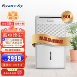 格力（GREE）除湿机家用 除湿吸湿器大客厅卧室 抽湿机地下室 干衣抽湿器 50L/天 70-120㎡ DH50EM