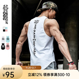 MUSCLE DOG 肌肉狗背心男 夏季宽松无袖快干吸汗坎肩运动健身训练 浅蓝色 2XL